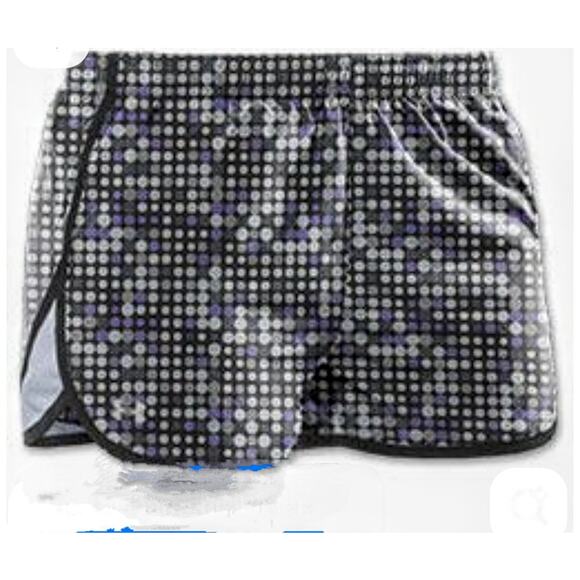Under Armour EUC Dot Print Running Track shorts Large purple gray black - Picture 1 of 17